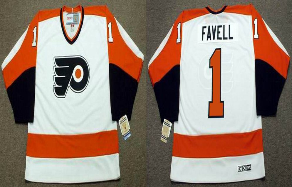 2019 Men Philadelphia Flyers #1 Favell White CCM NHL jerseys->philadelphia flyers->NHL Jersey